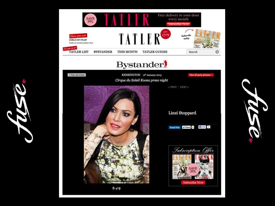 Linzi Stoppard Attends Cirque De Soleil Premiere