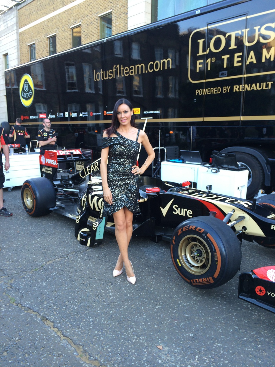 Electric Violinist Linzi Stoppard perform at British Grand Prix Electric Violinist Linzi Stoppard perform at British Grand Prix